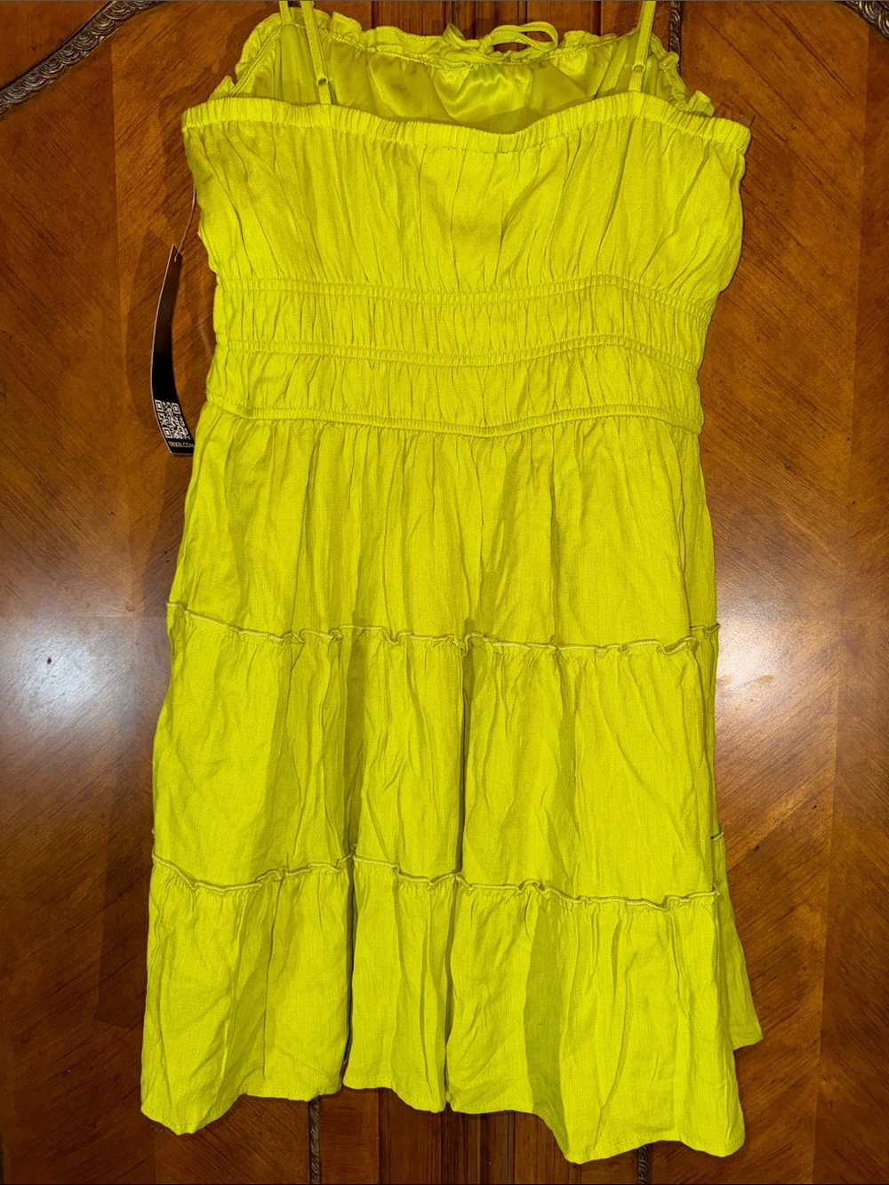 Trixxi Neon Lime Tiered Mini Dress - Picture 5 of 6